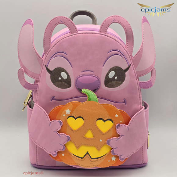 Loungefly Disney Lilo & Stitch Angel Pumpkin Glow-In-The-Dark Mini Backpack main image 7